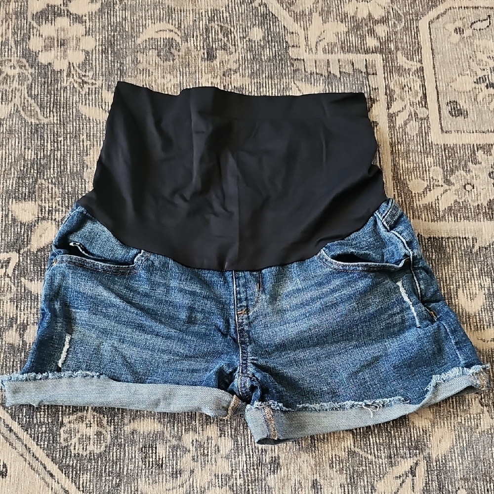 Sonoma High Waist Denim Shorts with Black Waistband